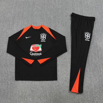 2025/2026 BRAZIL BLACK AND ORANGE TRACKSUIT