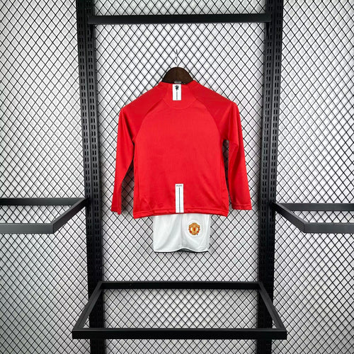 Manchester United Retro Langarm Kinder-Set 2007/08