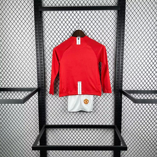 Manchester United Retro Langarm Kinder-Set 2007/08