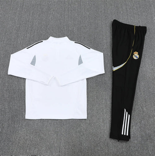 2025/2026 REAL MADRID WHITE AND BLACK TRACKSUIT